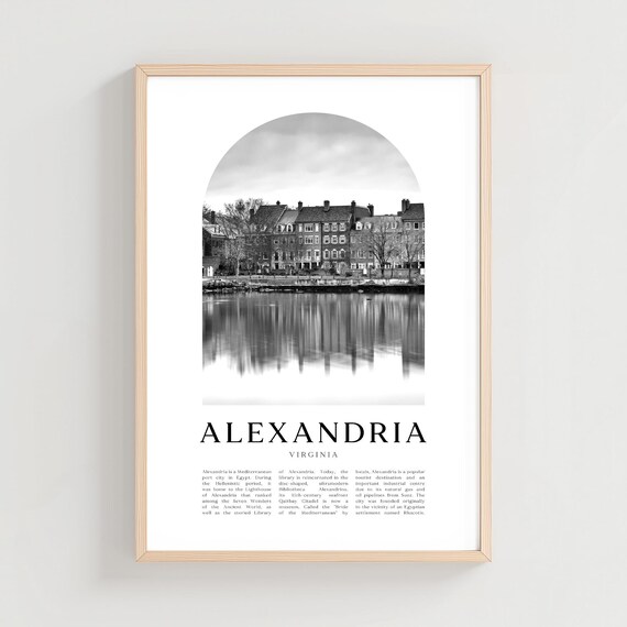 Alexandria Virginia Waterfront Historic Townhouses Travel Poster