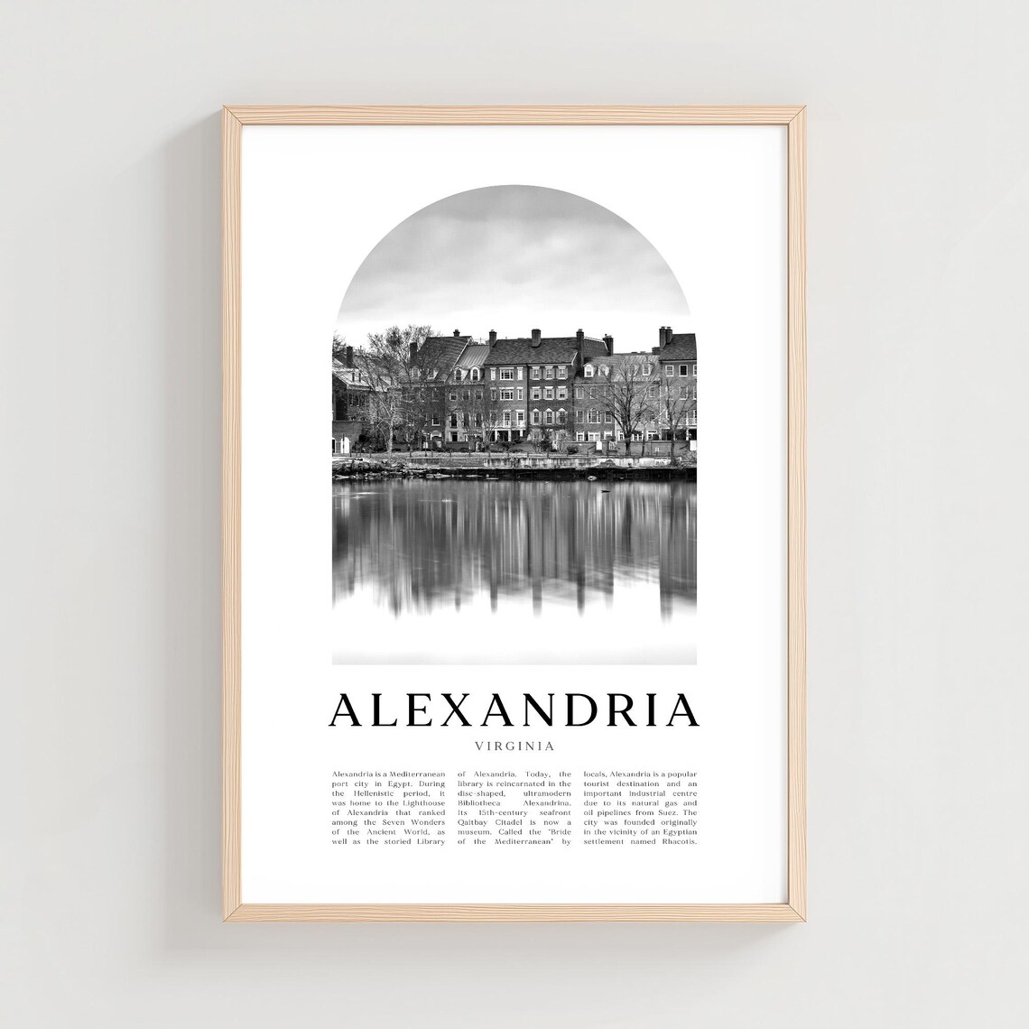 Alexandria Virginia Waterfront Historic Townhouses Travel Poster