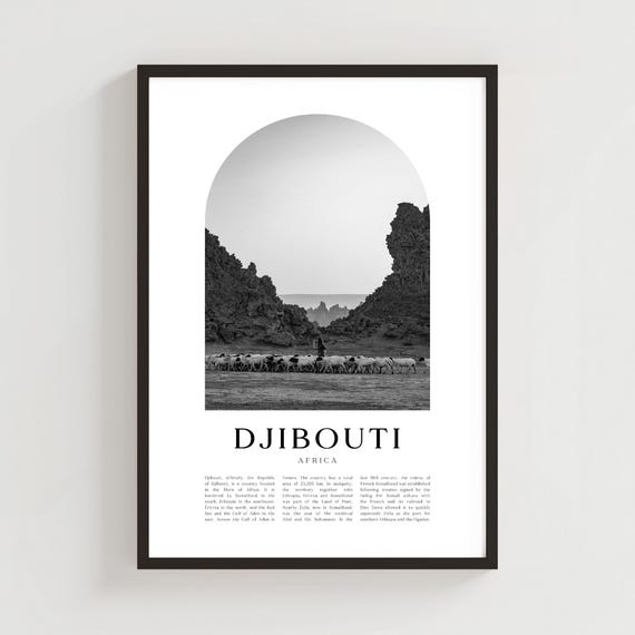 Djibouti Travel Poster Print Wall Art Africa City Gift Decor Af41m