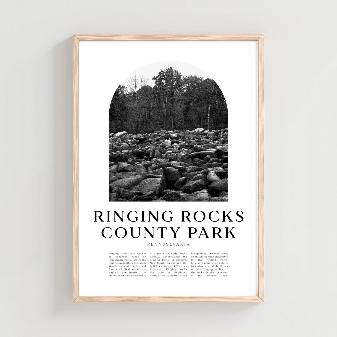 Ringing Rocks County Park Pennsylvania Boulders Photo Poster
