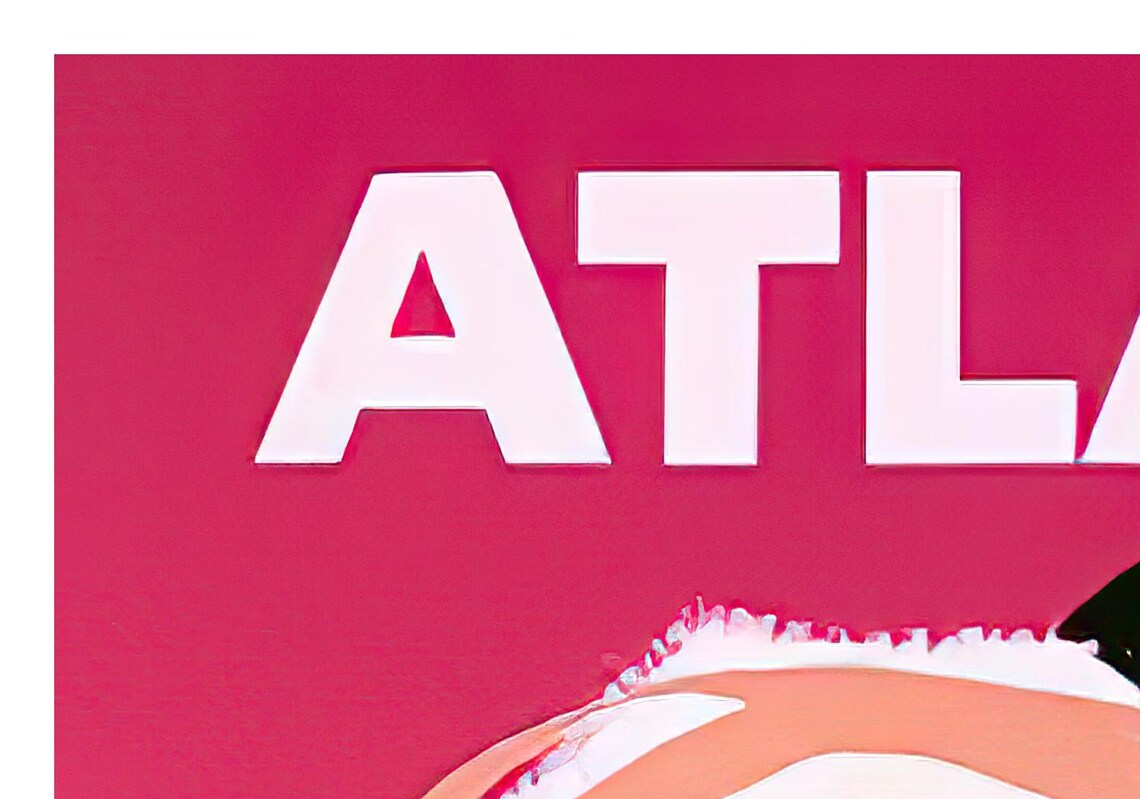 Atlanta Georgia Delta Air Lines Pop Art Woman Vintage Airline Poster - Image 2