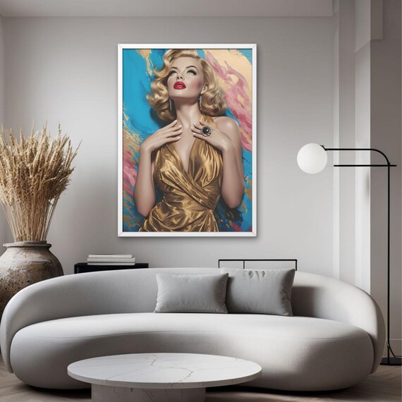 1950s Artdeco Fashion Print Vintage Women Illustration Glamorous Roaring 50s Wall Art