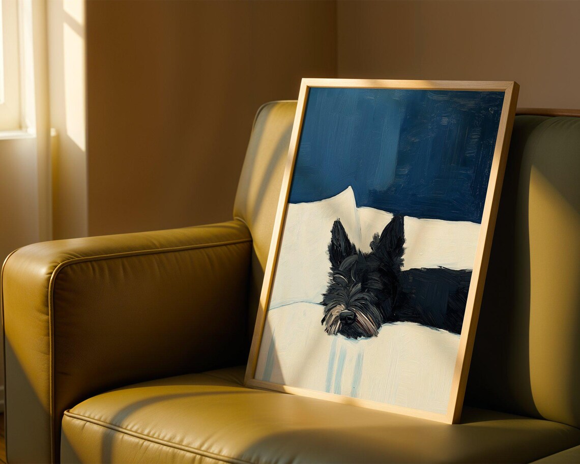 Scottish Terrier Art Print, Elegant Scottie Dog