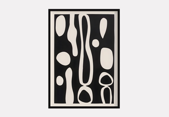 Poster Of Japandi Beige Black Wall Art Modern Zen Home Decor Wabi Sabi Art Japandi Wall Art Taupe Wall Art