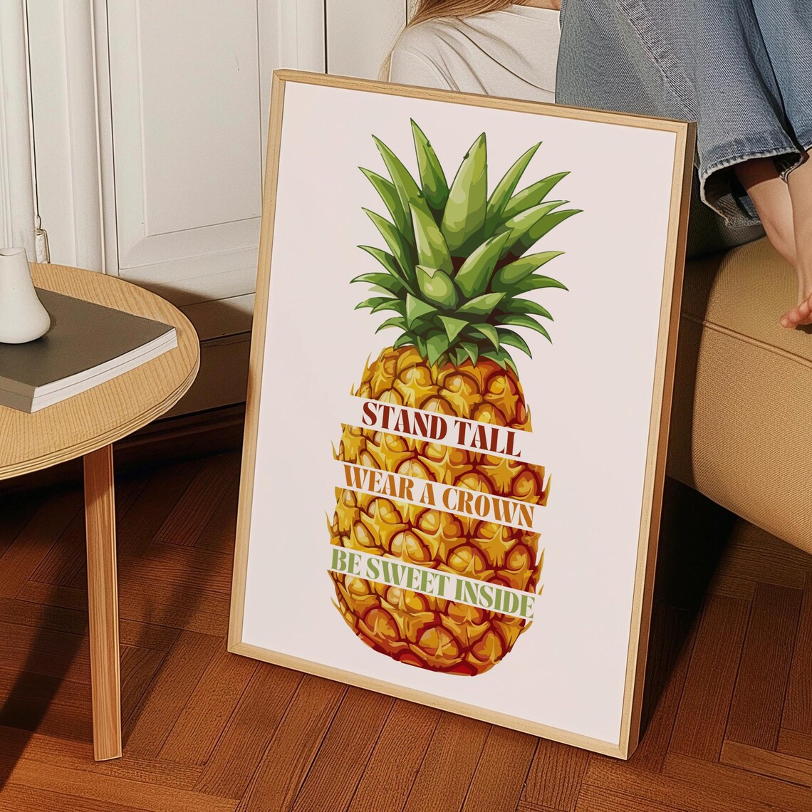 Pineapple Wall Art, Tropical Fruit Quote Print - Image 2