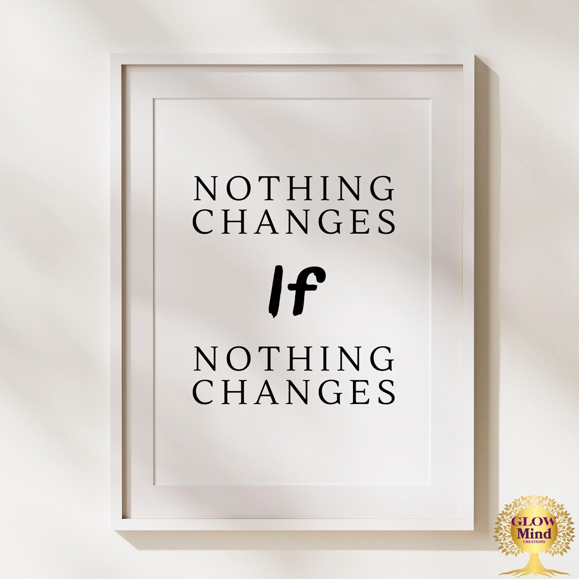 Nothing Changes If Nothing Changes, Typography Quote - Image 2