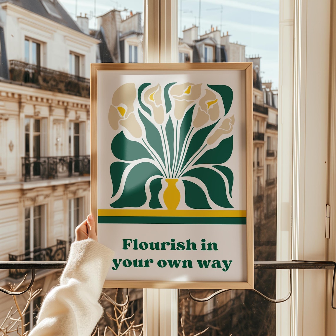 Bold Calla Lily Eclectic Floral Art Print