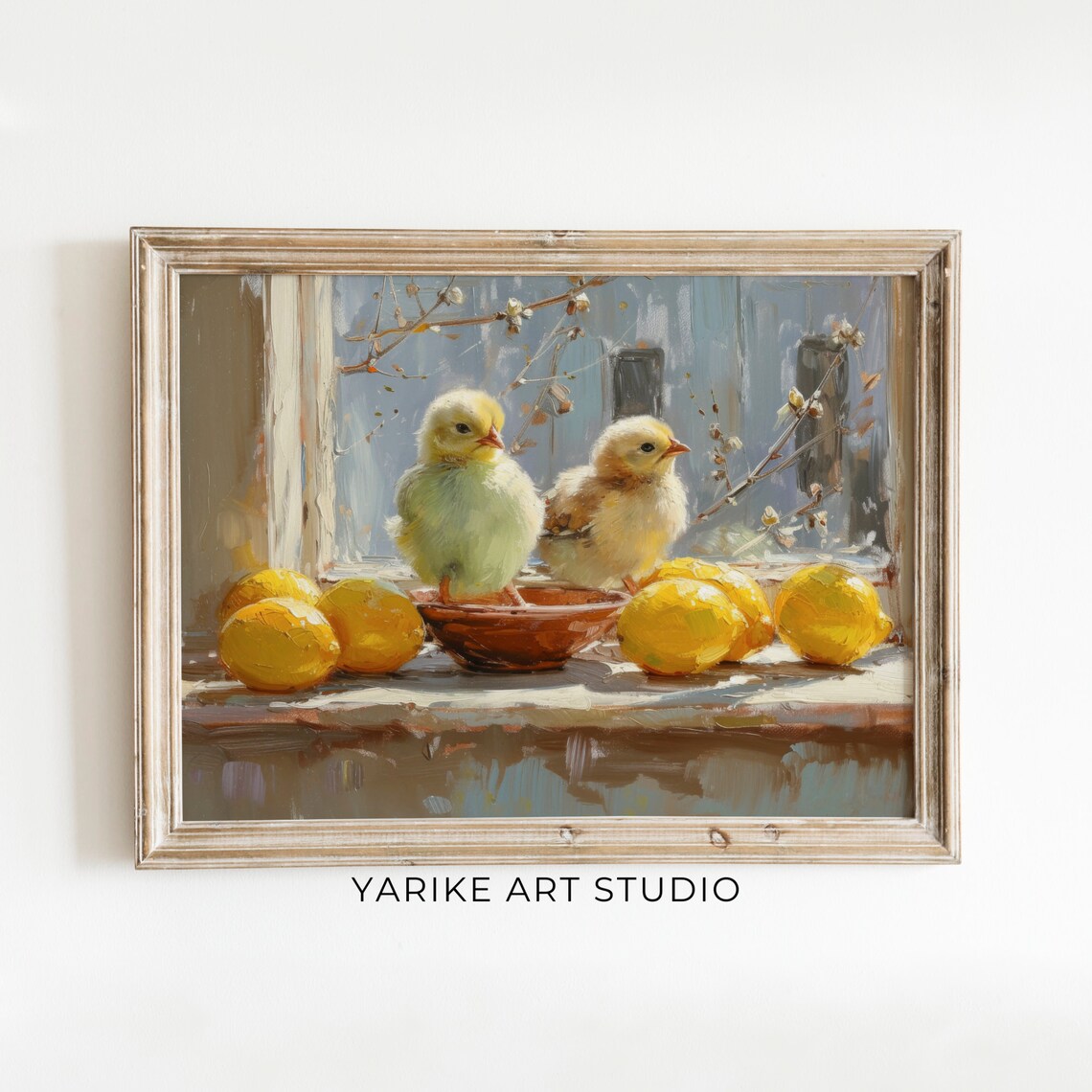 Two Baby Chicks with Lemons Vintage Kitchen Still Life Art Poster - Image 6