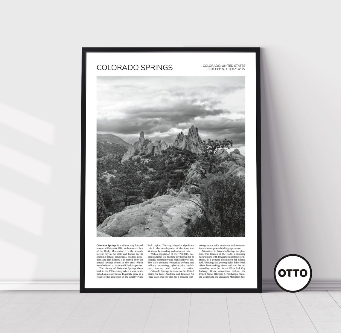 Colorado Springs Wall Art Colorado Springs Artful Travel Poster Garden Of The Gods And Pikes Peak Landscape United States