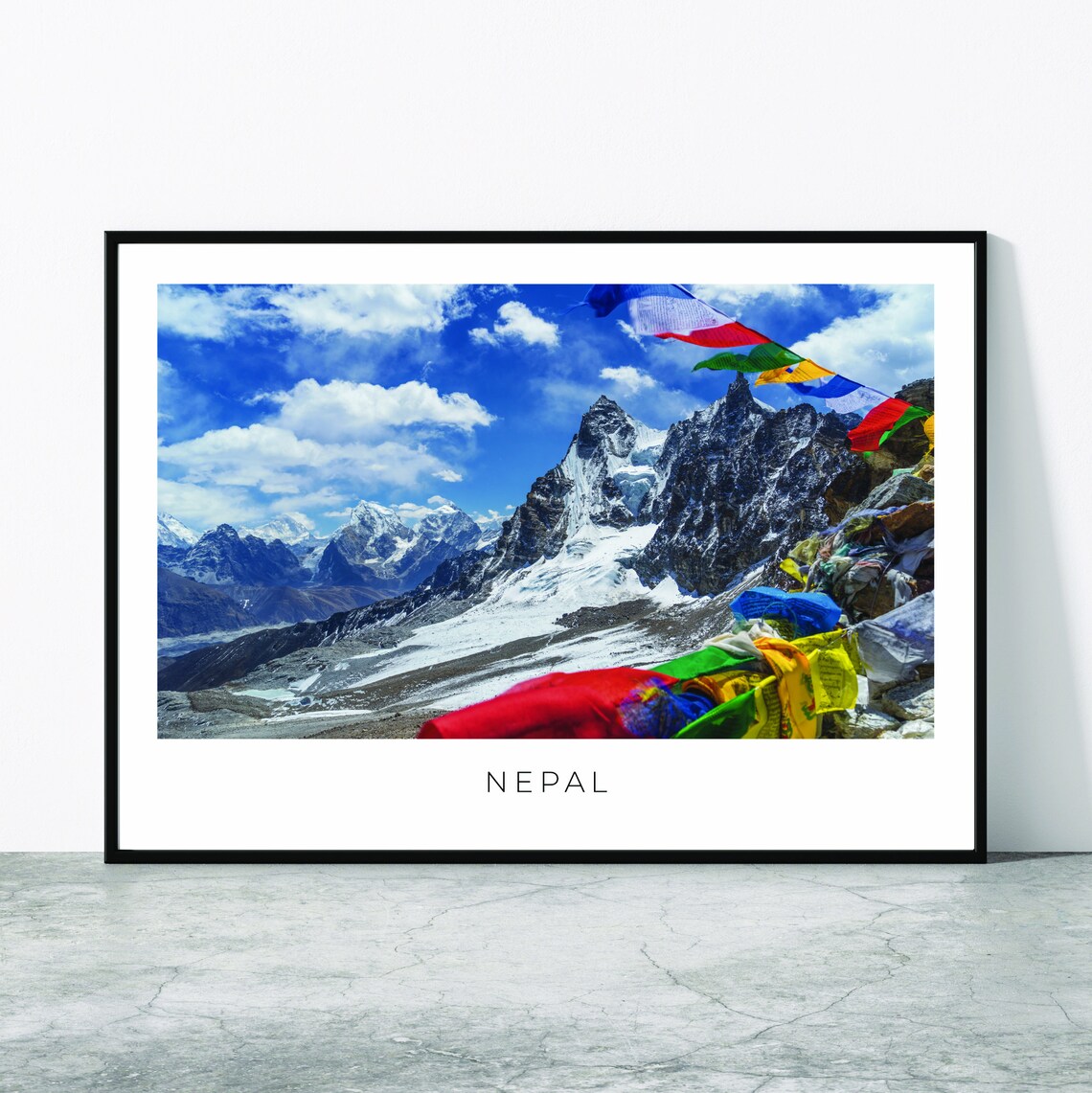 Nepal Wall Art Renjo La Pass Everest Region Nepal Artful Travel Poster Print Photo Landscape Print Photo Asia