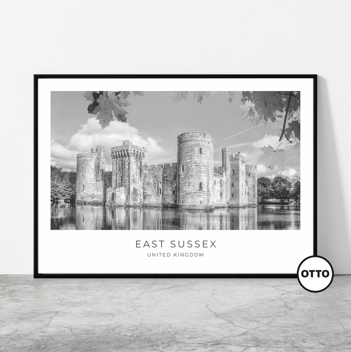 East Sussex Wall Art East Sussex Home Decor Bodiam Castle English Artful Travel Gift England United Kingdom Art Poster Print