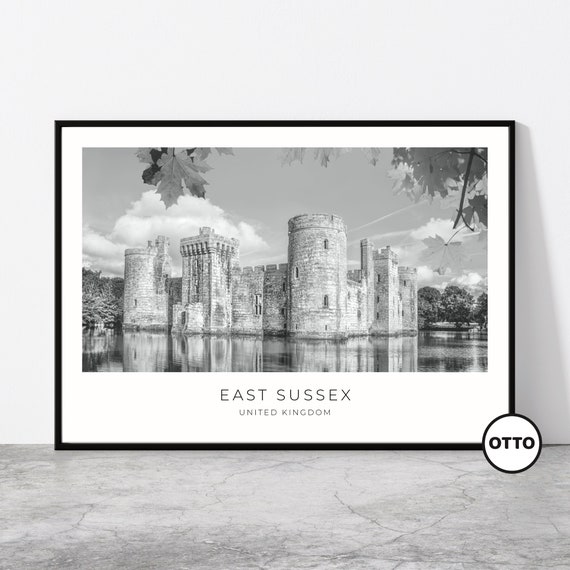 East Sussex Wall Art East Sussex Home Decor Bodiam Castle English Artful Travel Gift England United Kingdom Art Poster Print