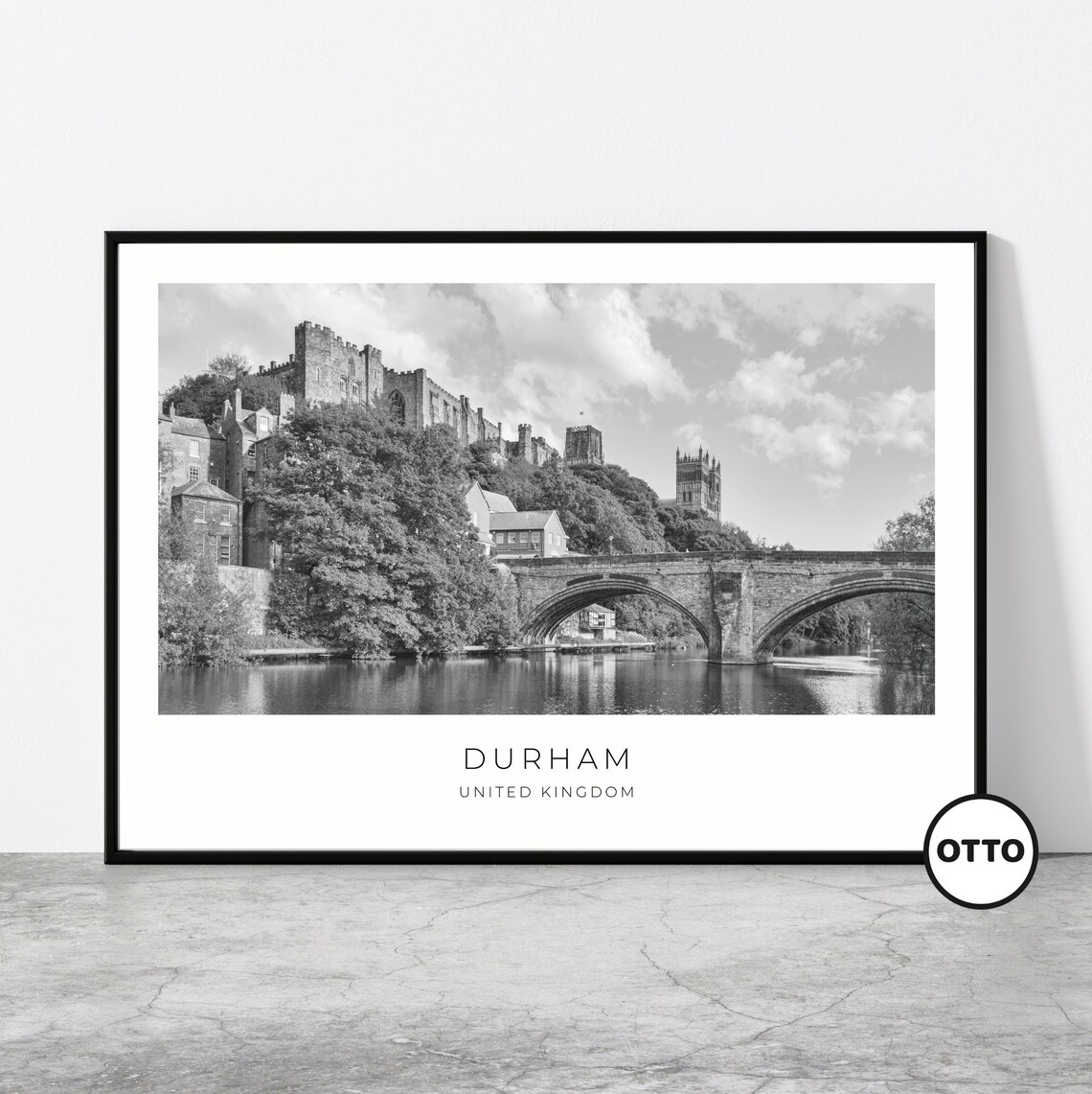 Durham Castle Cathedral and River Wear Travel Poster