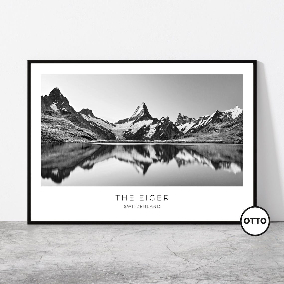 The Eiger Switzerland Swiss Alps Mountain Lake Reflection Poster