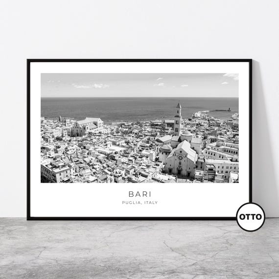 Bari Old Town, Puglia Travel Poster Art Print