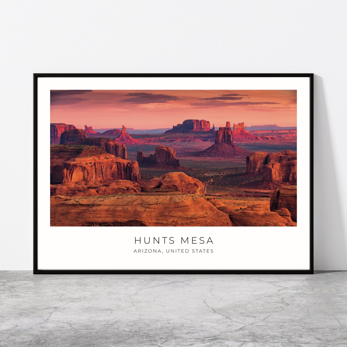 Hunts Mesa, Monument Valley Arizona Travel Poster