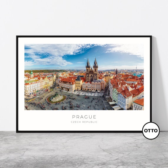 Prague Czech Republic Old Town Square Tyn Church Panorama Poster