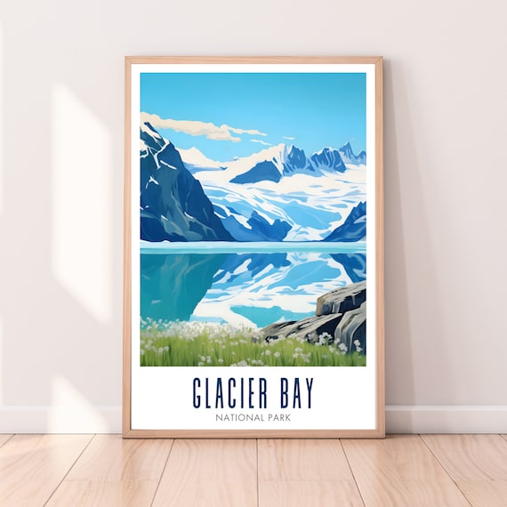 Glacier Bay National Park Alaska Icy Reflection Scenic Art Print