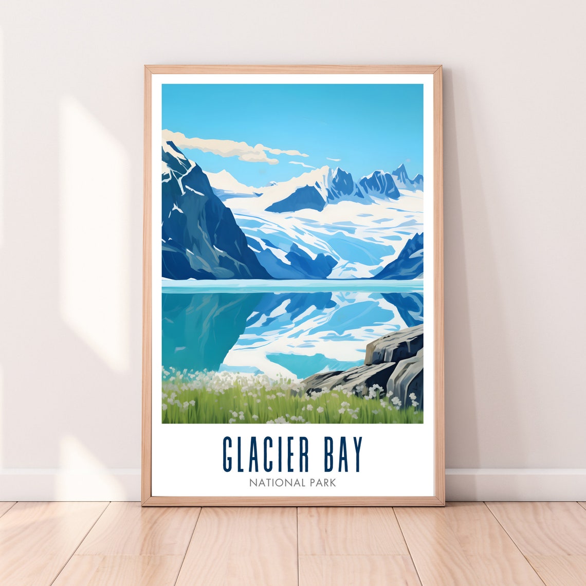 Glacier Bay National Park Alaska Icy Reflection Scenic Art Print