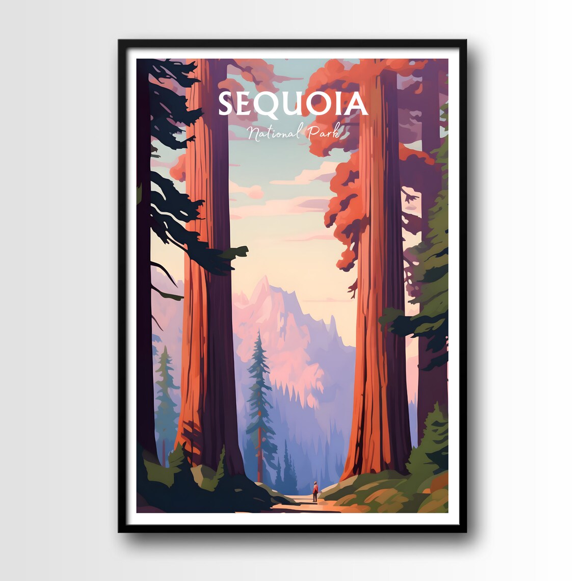 Sequoia National Park Travel Poster, National Parks