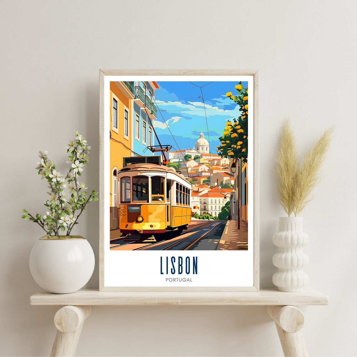 Lisbon Travel Poster Lisbon Print Lisbon Wall Art Portugal Print Portugal Poster Portugal Wall Art Portugal Gift - Image 2