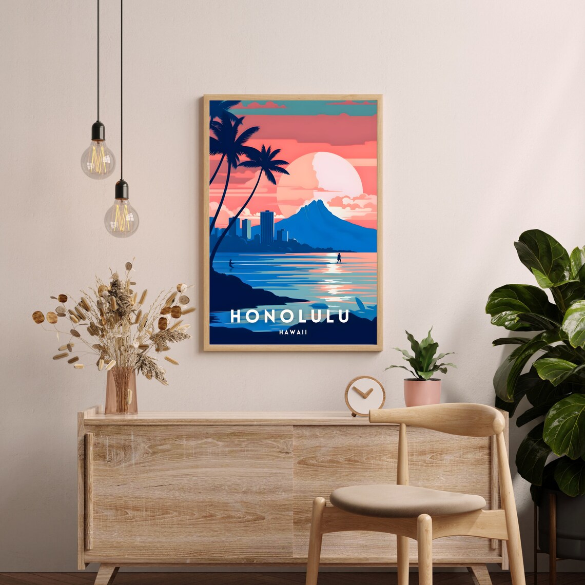Honolulu Travel Poster, Honolulu Wall Art Print - Image 2