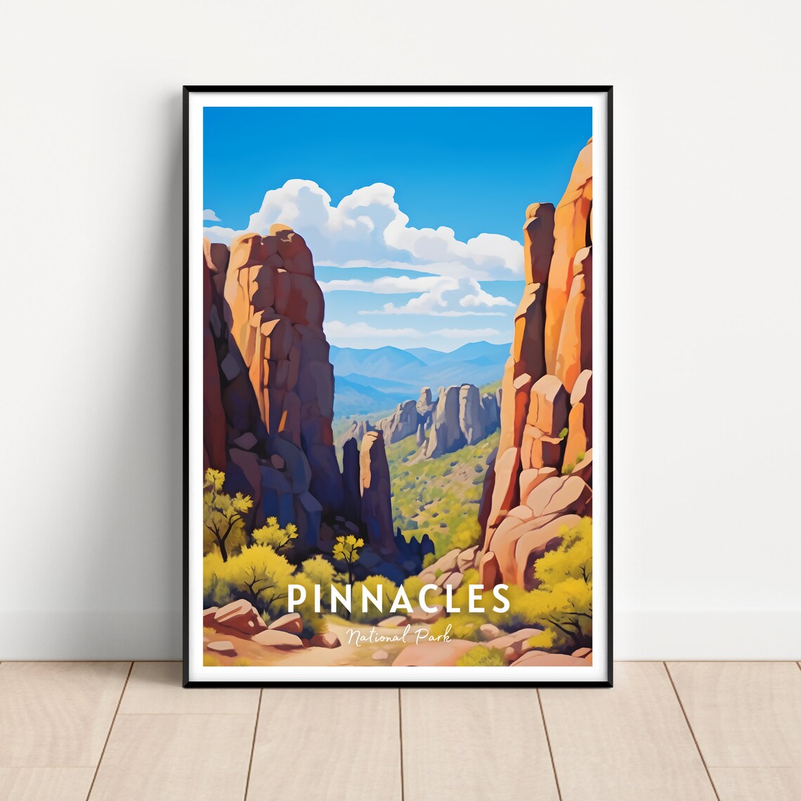 Pinnacles National Park Travel Poster, California