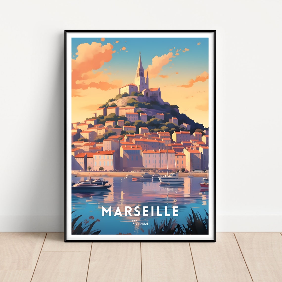 Marseille Travel Poster Marseille Wall Art Marseille Print Marseille Wall Art France Print France Poster Marseille Gift