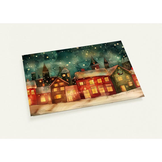 Christmas Postcard Pack Elegant Holiday Greetings Set Of 10