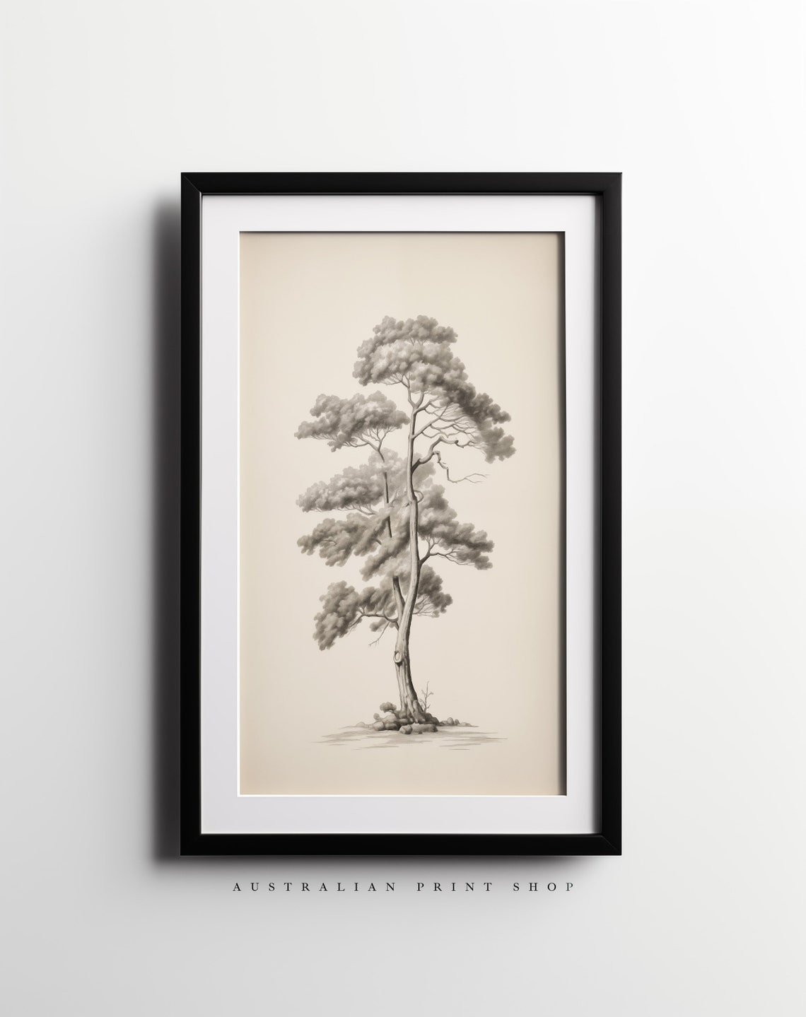 Minimalist Tree Sketch Print Vintage Tree Etching Art Neutral Line Drawing Art Fine Line Art - Image 7