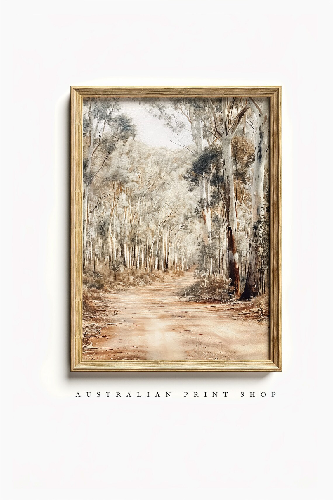 Australian Bush Trails Gum Tree Travel Poster
