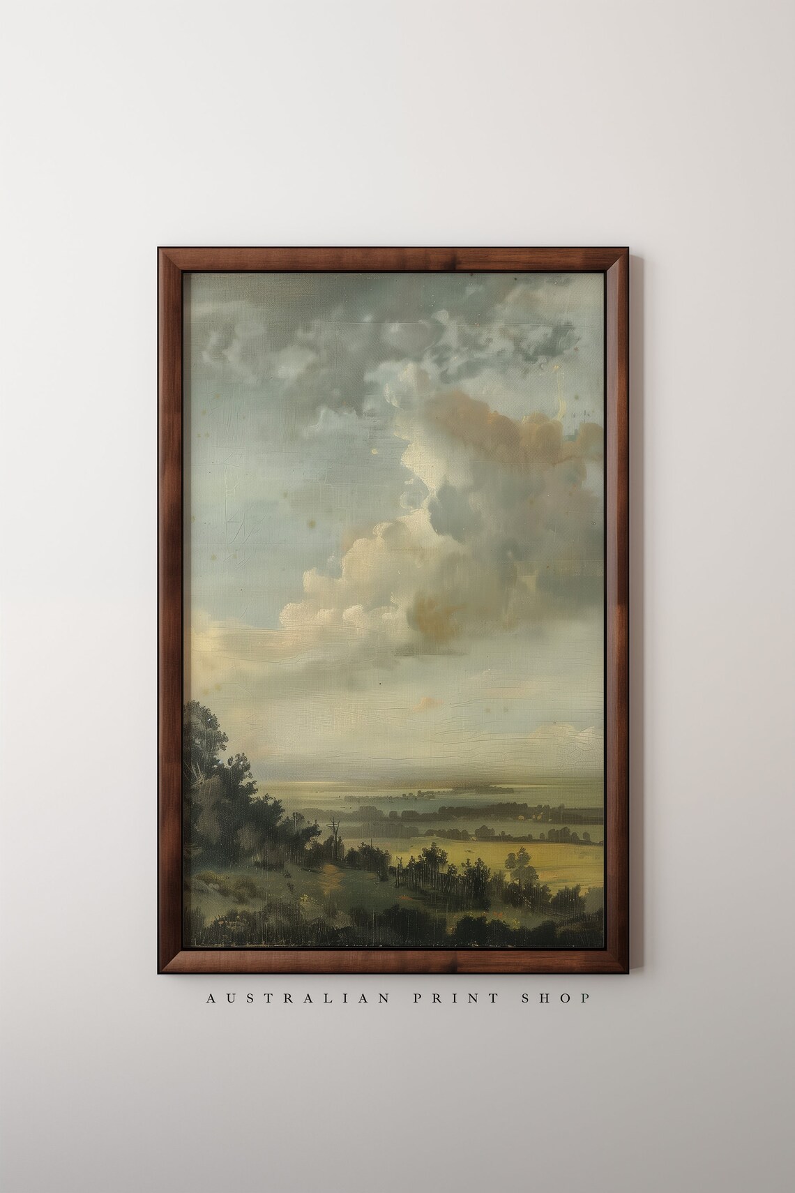 Vintage Outback Australia Oil Painting Art Print - Image 4