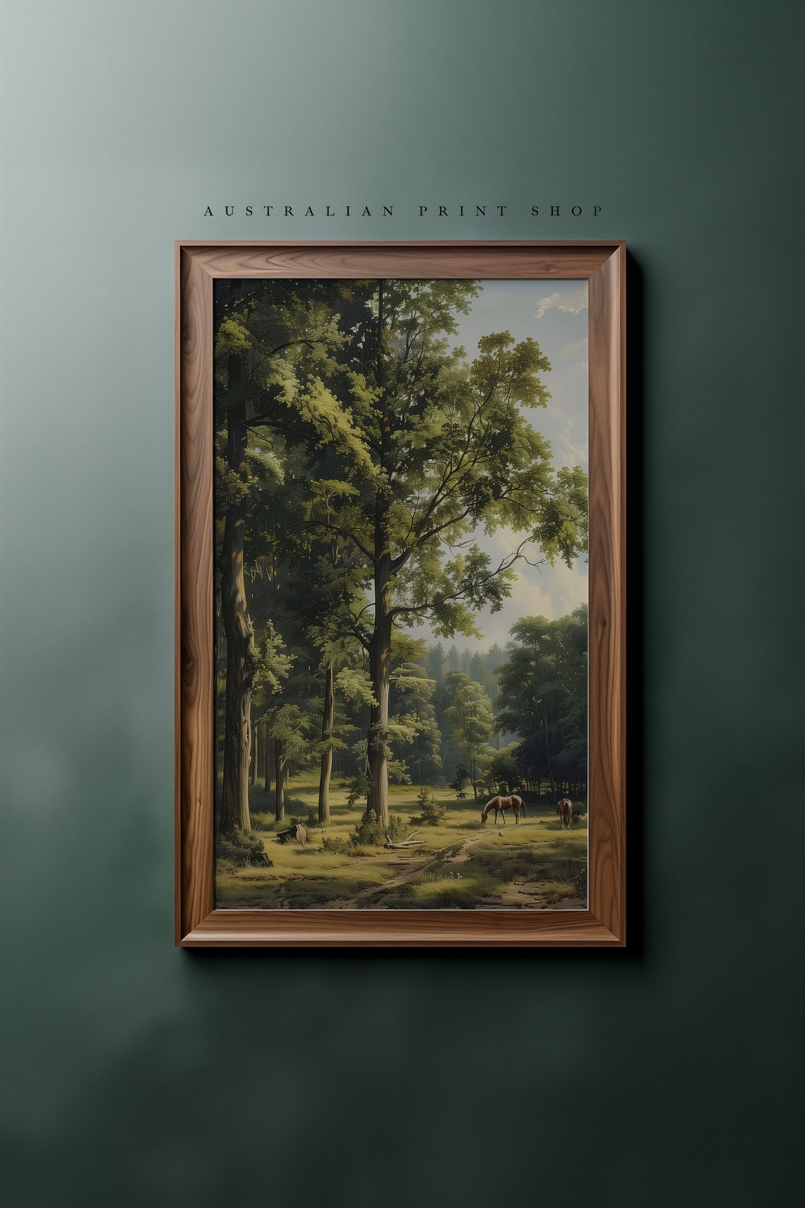 Rustic Charm Vintage Landscape Oil Painting Country Oak Tree Art Prints Farmhouse Decor Wall Art - Image 7