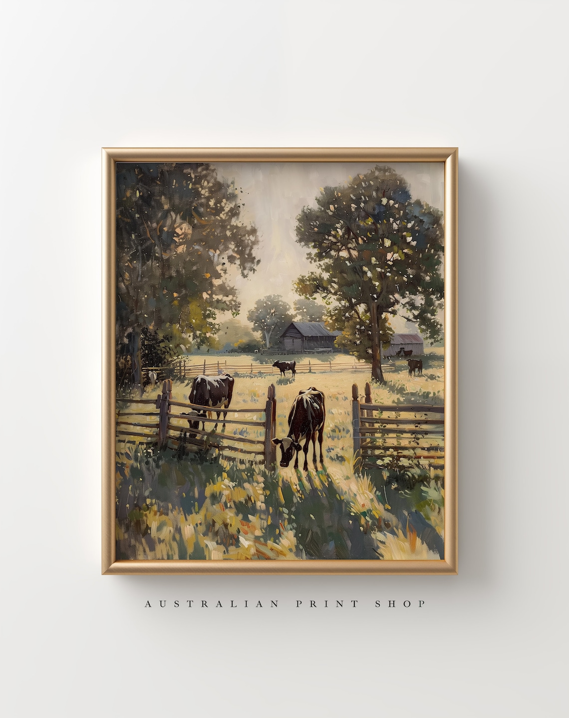 Vintage Country Cows Farmhouse Wall Art Print - Image 6