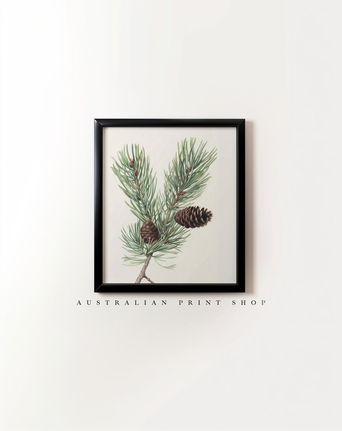 Modern Pine Tree Drawing Simple Winter Artwork Living Room Decor Tree Branch Drawing Neutral Artwork Simple Design Print - Image 6