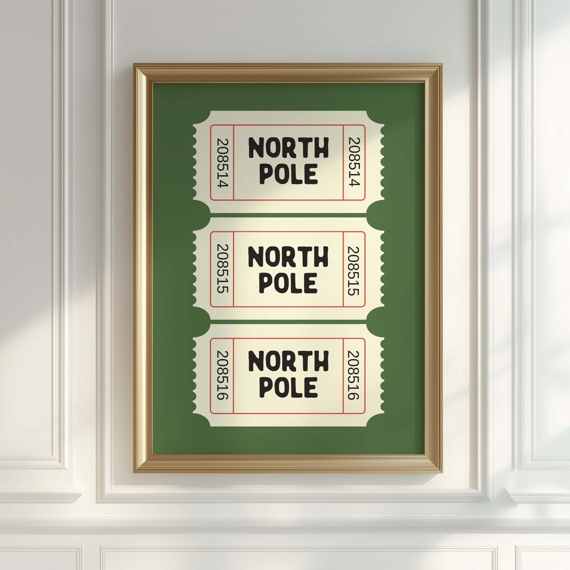 North Pole Drink Tickets, Vintage Christmas Decor - Image 3