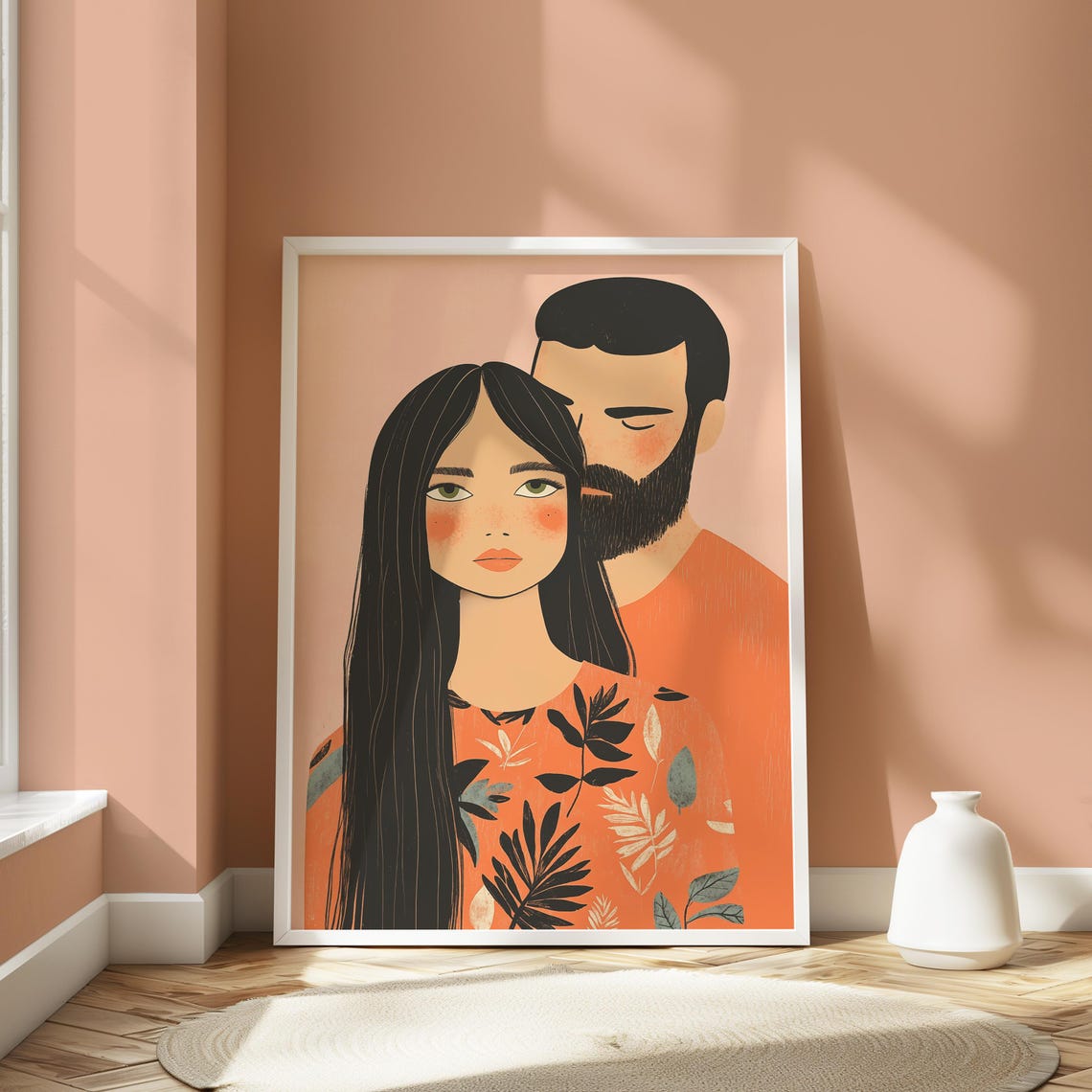Minimalist Couple - Contemporary Travel Poster - Image 2