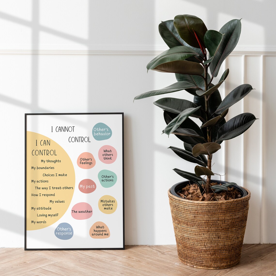 Things I Can And Cannot Control Poster Print