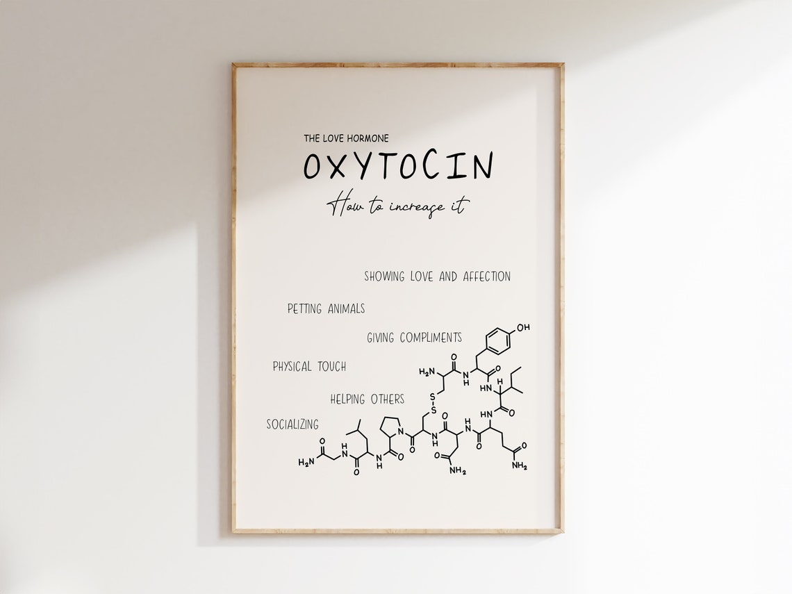 Oxytocin Love Hormone Molecule How to Increase It Science Poster - Image 4
