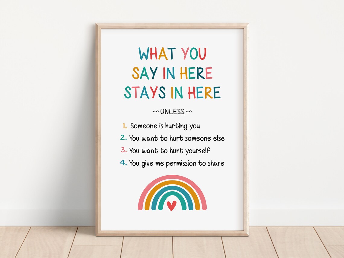 Confidentiality Sign Social Worker Office Decor Print