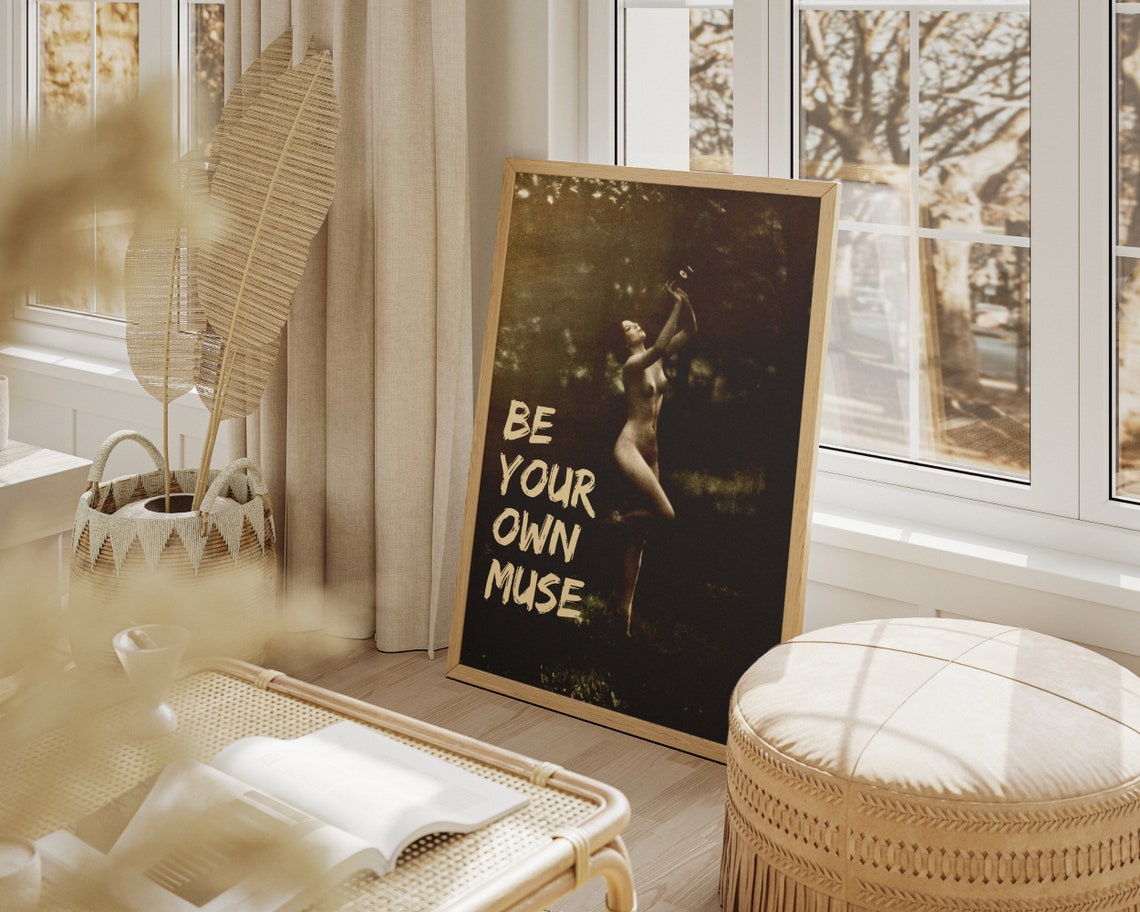 Be Your Own Muse Vintage Forest Dancer Quote Empowerment Poster - Image 3