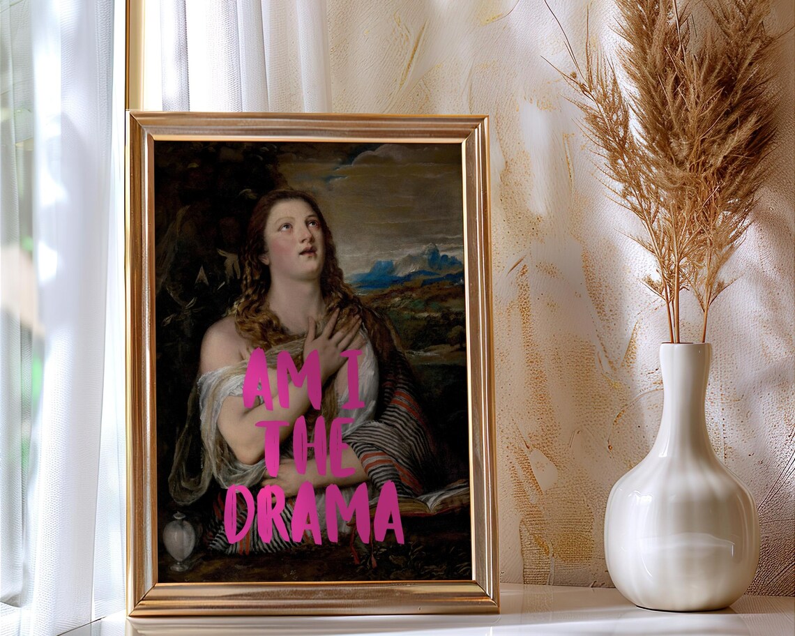 Am I The Drama Baroque Portrait Altered Classical Painting Poster - Image 6