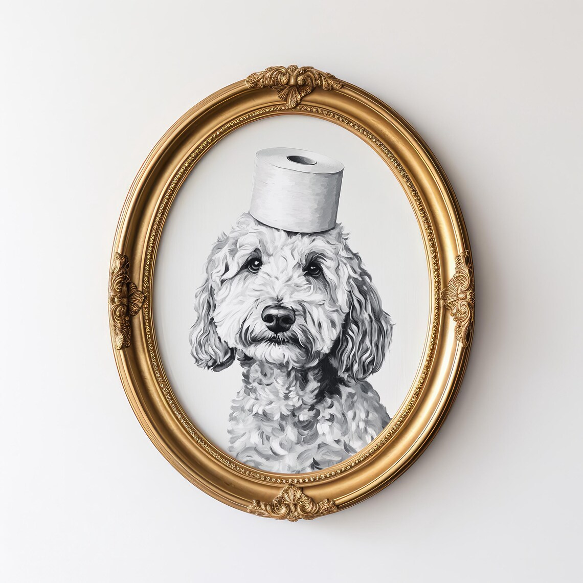 Goldendoodle Animal Bathroom Wall Art, Dog Decor - Image 3