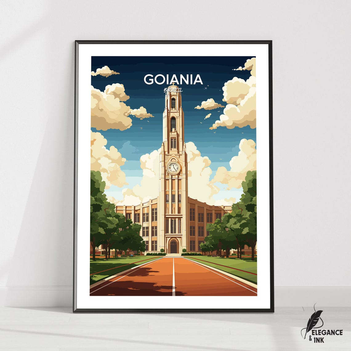Goiania Travel Print Wall Artgoiania Minimalist Painting Home Decorgoiania City Photobrazil Modern Poster Artwork