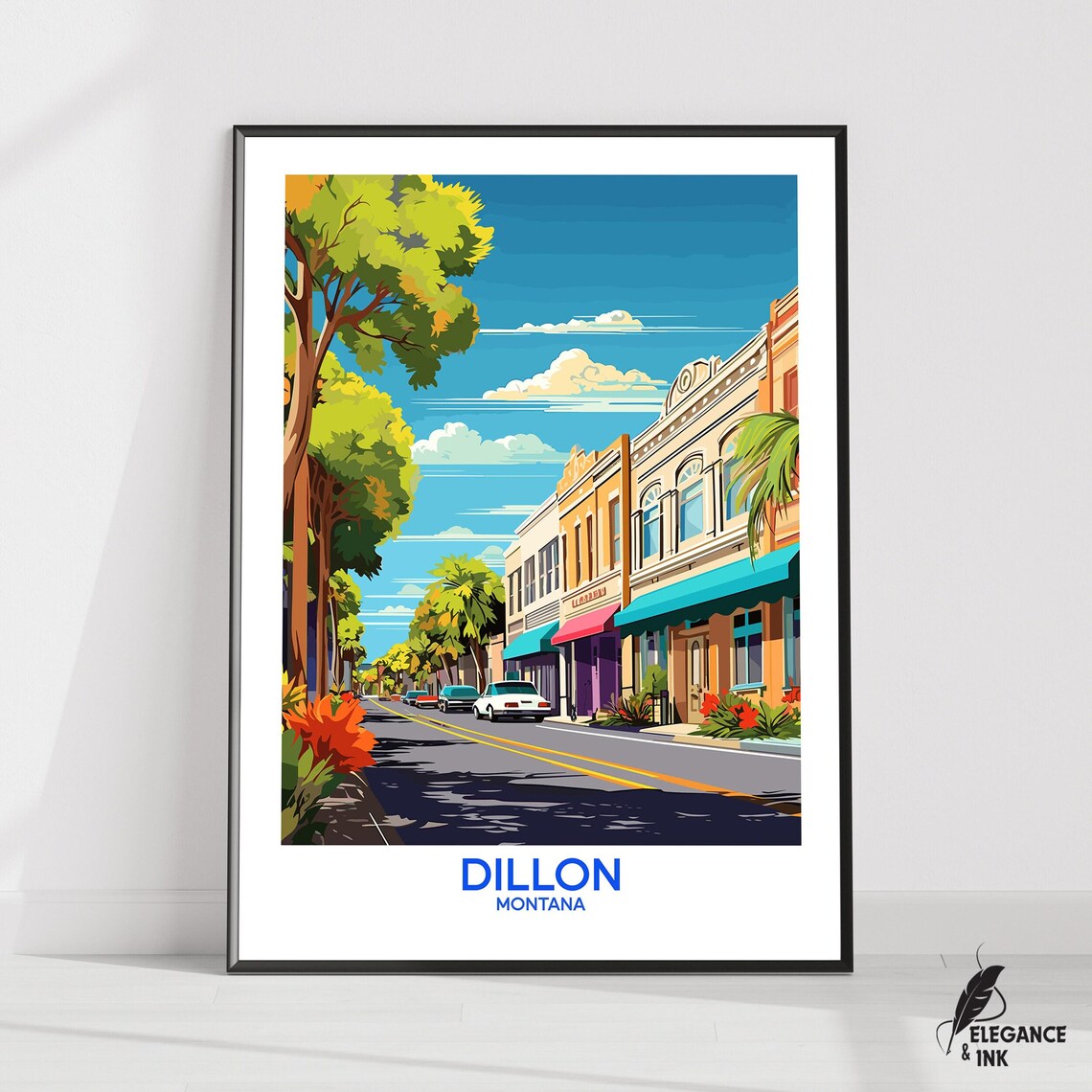Dillon Posterdillon Travel Printdillon Wall Artdillon Decordillon Illustrationdillon Gift Ideahousewarming
