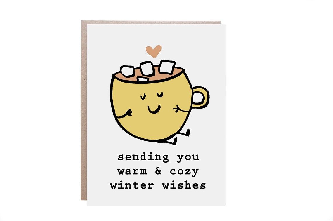 Warm Winter Wishes Holiday Card, Hot Chocolate