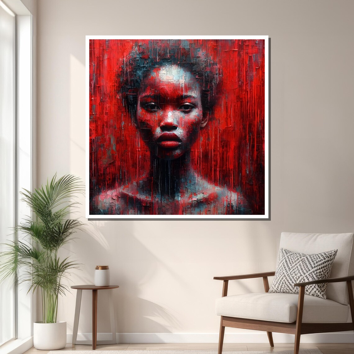 Abstract Portrait, Contemporary Modern Wall Decor - Image 3