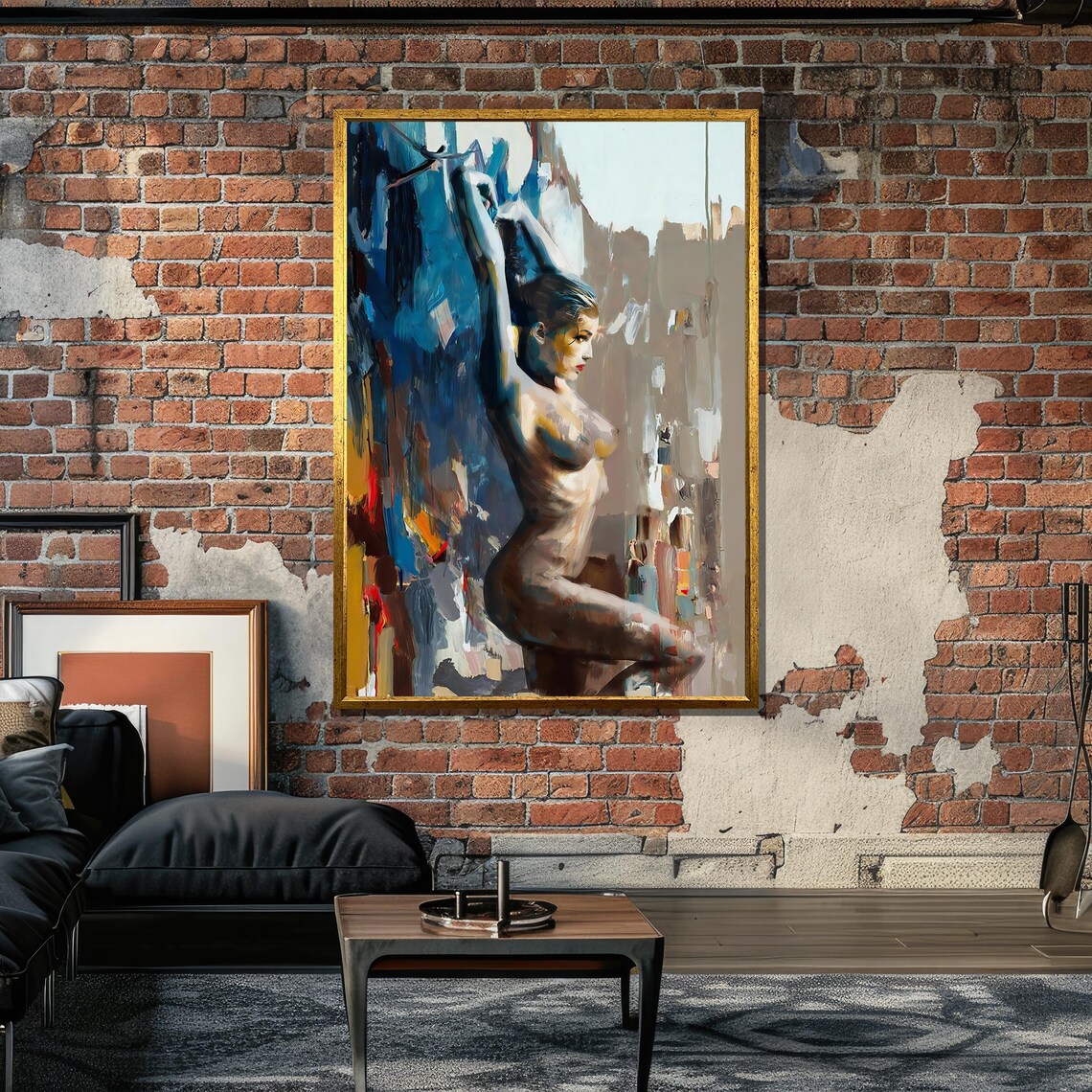 Abstract Nude Female, Bold Modern Impressionist Art Print - Image 4