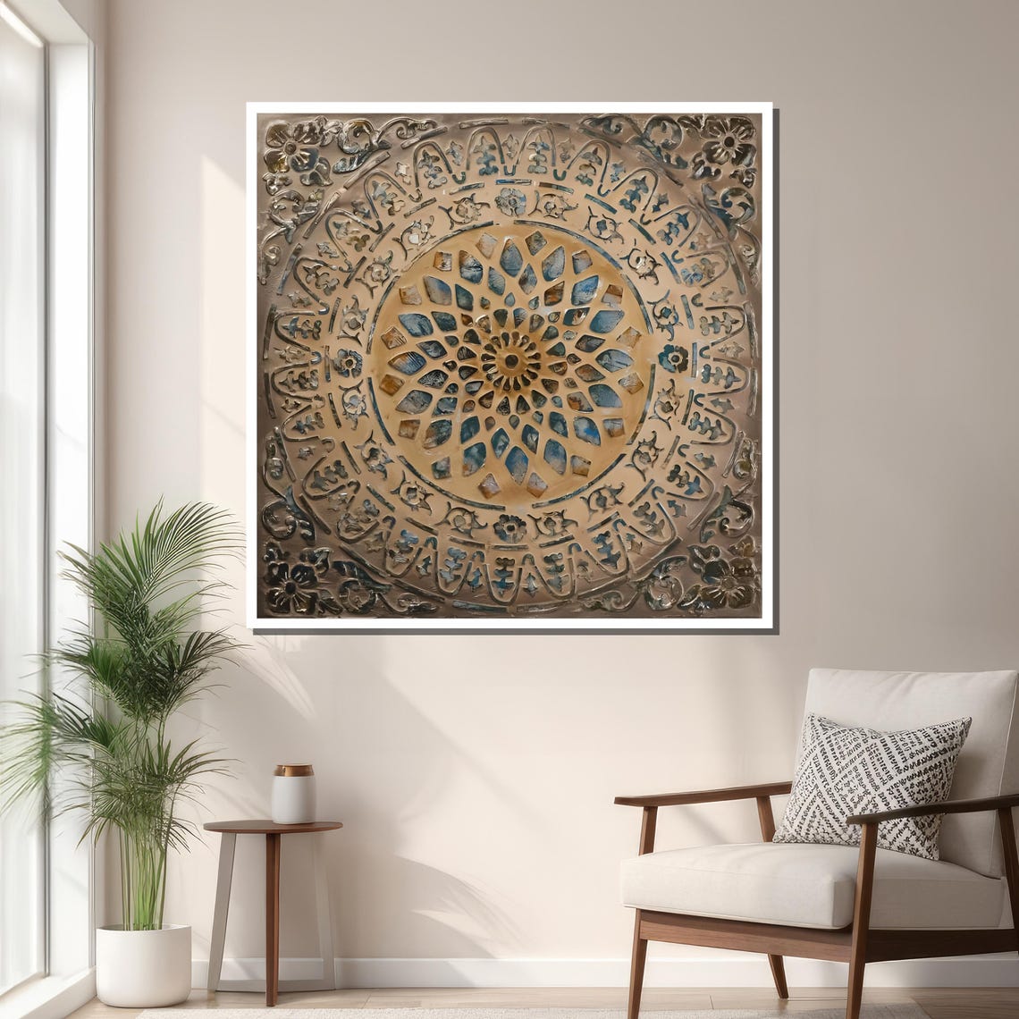 Ornate Mandala Boho Wall Art, Decorative Geometric Art Print - Image 3