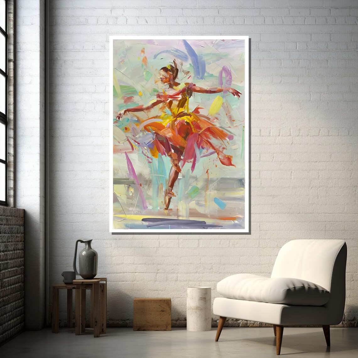 Abstract Dancer, Vibrant Modern Art Print - Image 2